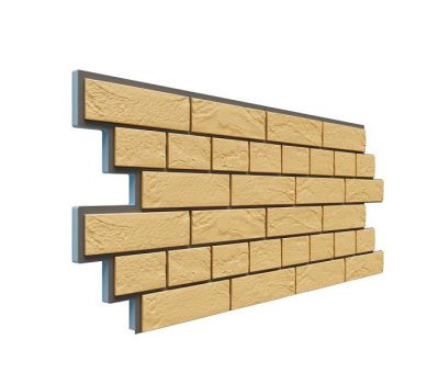 Фасадная термопанель Венецианский кирпич 20 мм - Жёлтый от производителя  Доломит по цене 980 р