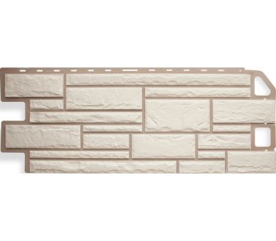 Фасадные панели (цокольный сайдинг) Камень Белый от производителя  Альта-профиль по цене 632 р