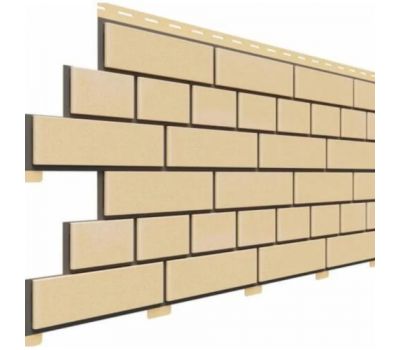 Цокольный сайдинг коллекция Кирпич - Светло-желтый от производителя  Доломит по цене 575 р