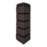 Угол Премиум состаренный кирпич Шоколадный (шов RAL 9005) Угол Премиум состаренный кирпич Шоколадный (шов RAL 9005)