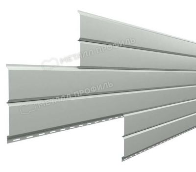 Металлический сайдинг Lбрус-15х240 (ПЭ-01-9006-0.5) Белый алюминий от производителя  Металл Профиль по цене 1 550 р