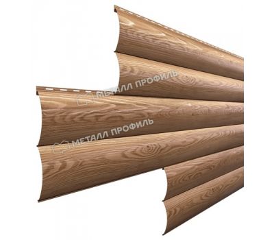 Металлический сайдинг Woodstock-В-28х330 (ECOSTEEL_T-01-Кедр-0.5) от производителя  Металл Профиль по цене 1 550 р