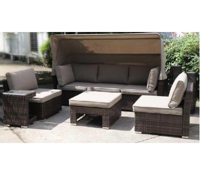 Трансформер-Диван плетеный из иск. ротанга AFM-320B Brown от производителя  Afina по цене 149 500 р