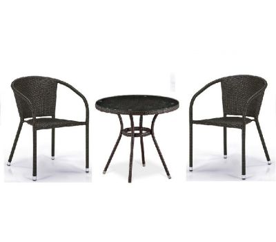 Комплект плетеной мебели из иск. ротанга Асоль-7 T282ANT/Y137C-W53 Brown 2Pcs от производителя  Afina по цене 25 500 р