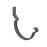 Крюк крепления желоба короткий RAL 7024 Тёмно-серый 150/100