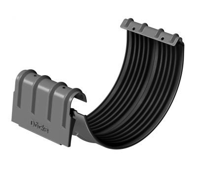 Соединитель желобов с замком D125, ГРАФИТ (RAL 7024) от производителя  Docke по цене 430 р